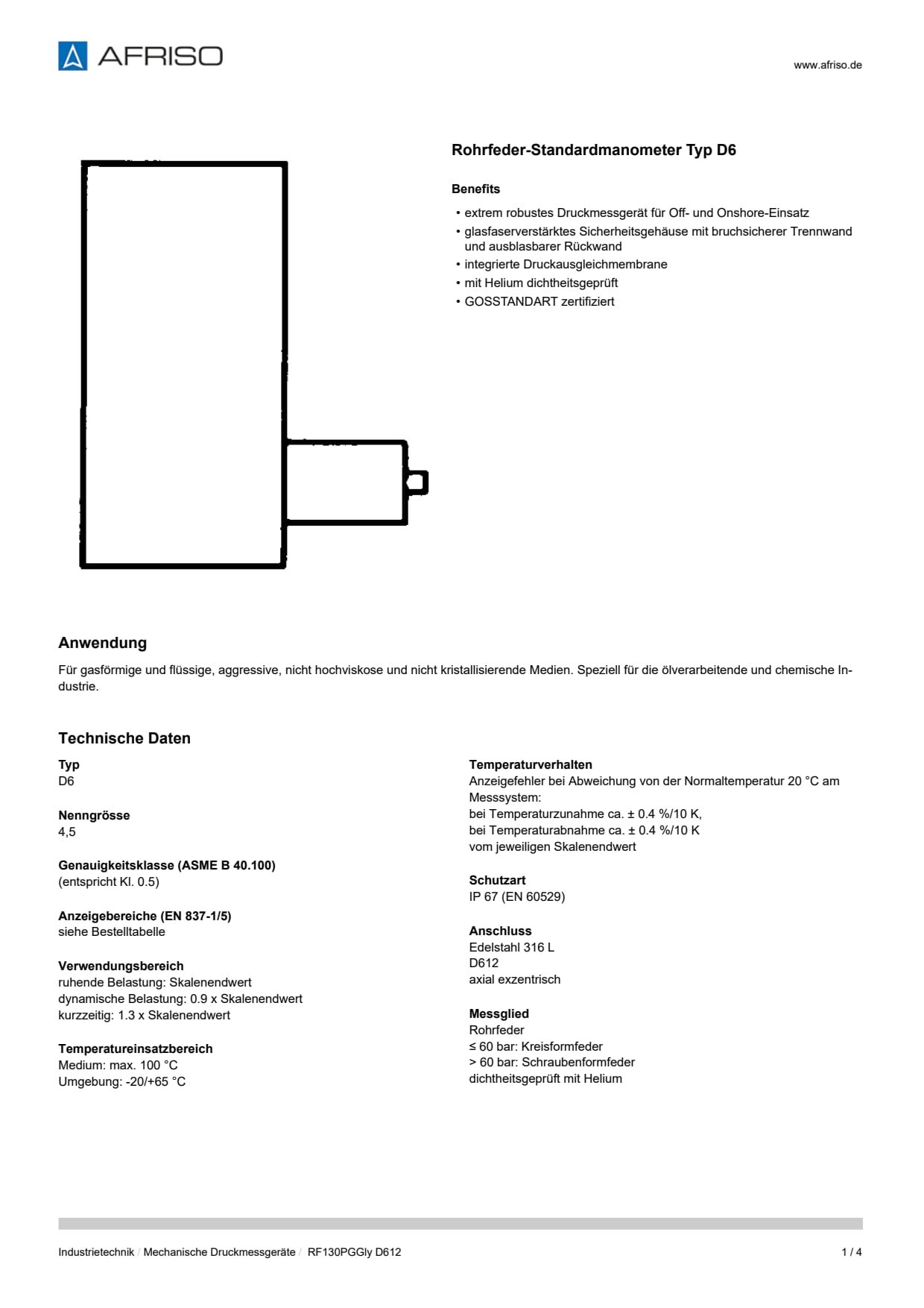 AFRISO_DATENBLATT_ROHRFEDER-STANDARDMANOMETER-TYP-D6_RF130PGGLY-D612_P24068_DEU_CHE.PDF