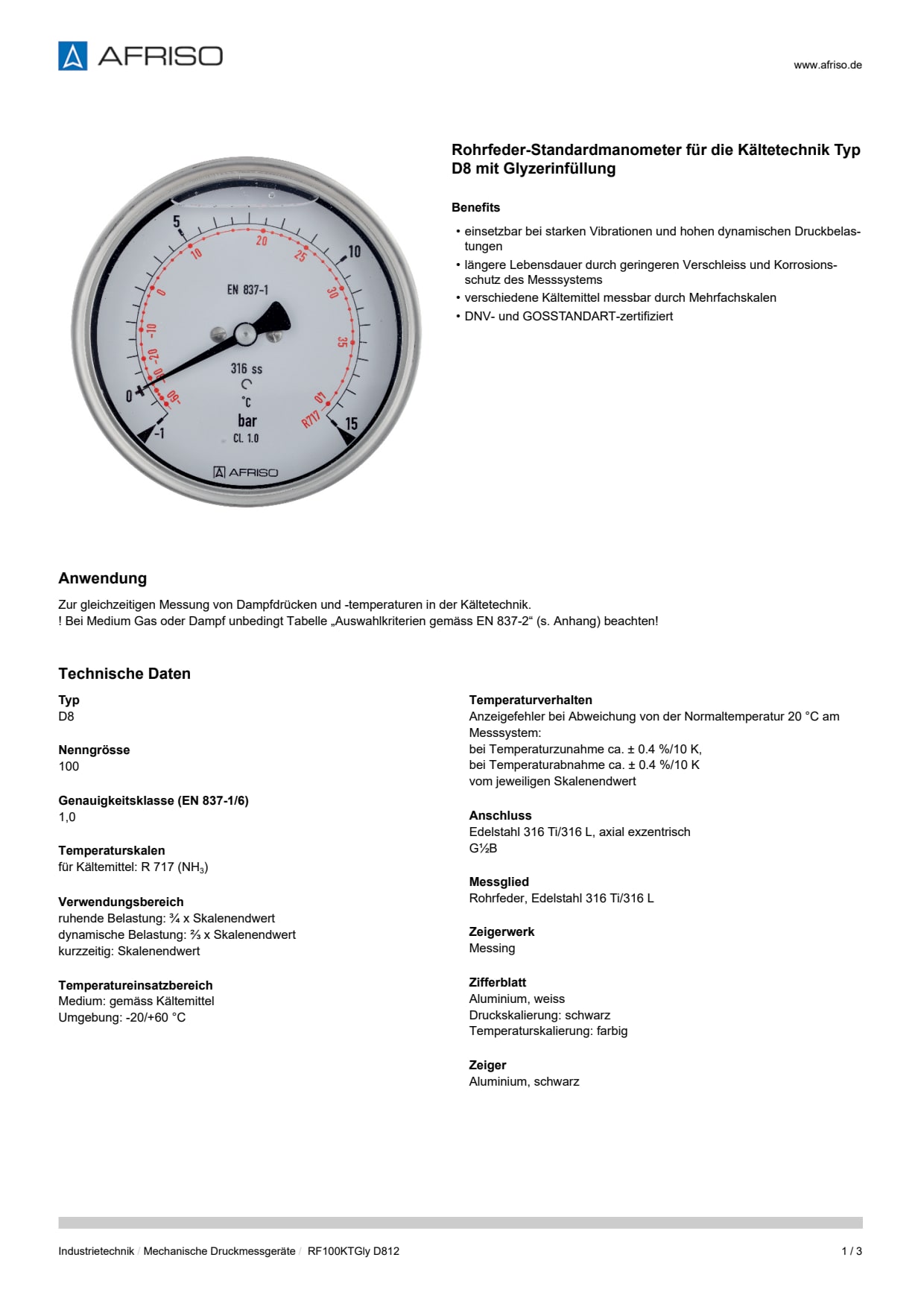 AFRISO_DATENBLATT_ROHRFEDER-STANDARDMANOMETER-FUER-DIE-KAELTETECHNIK-TYP-D8-MIT-GLYZERINFUELLUNG_RF100KTGLY-D812_P23989_DEU_CHE.PDF