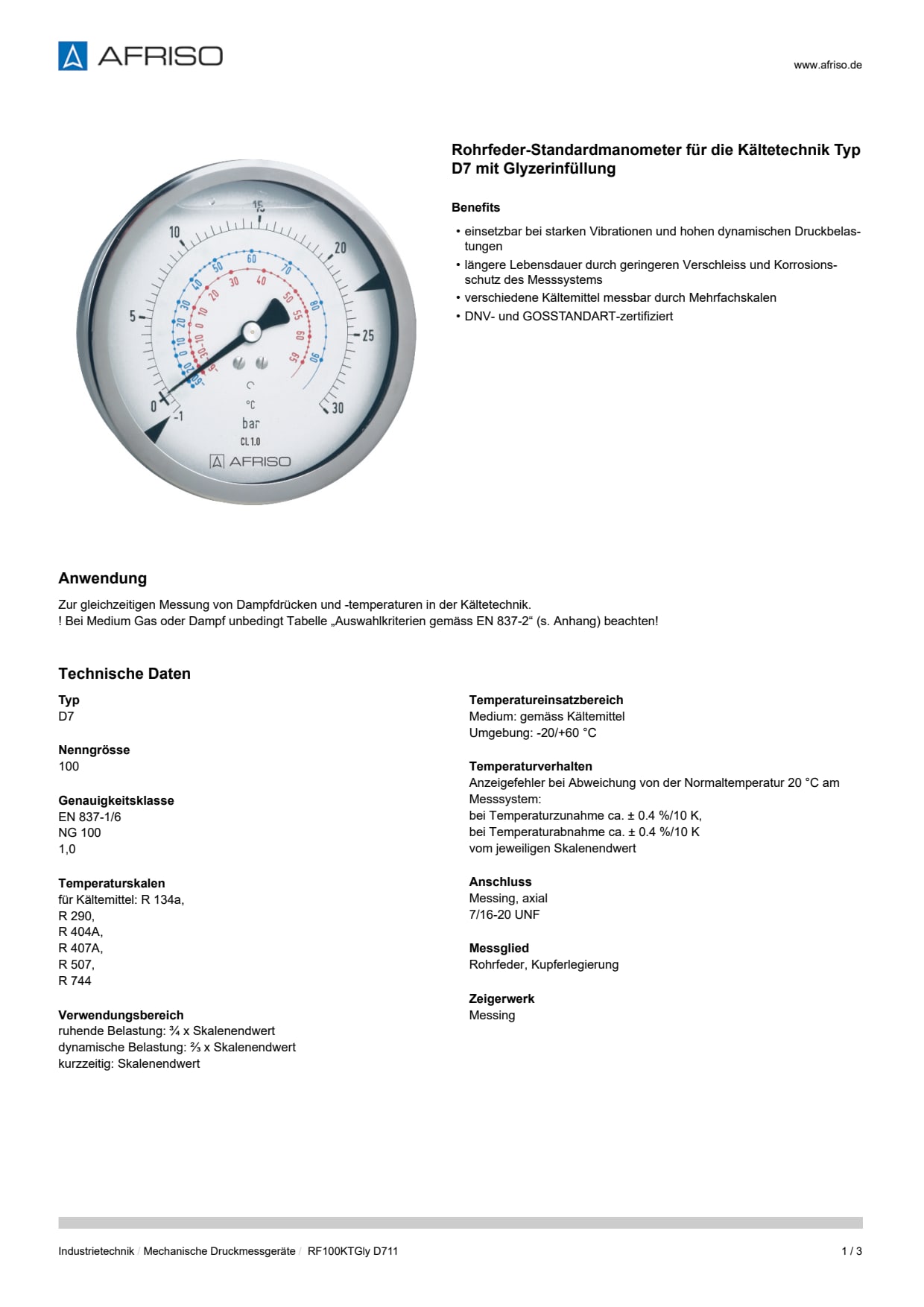 AFRISO_DATENBLATT_ROHRFEDER-STANDARDMANOMETER-FUER-DIE-KAELTETECHNIK-TYP-D7-MIT-GLYZERINFUELLUNG_RF100KTGLY-D711_P23979_DEU_CHE.PDF