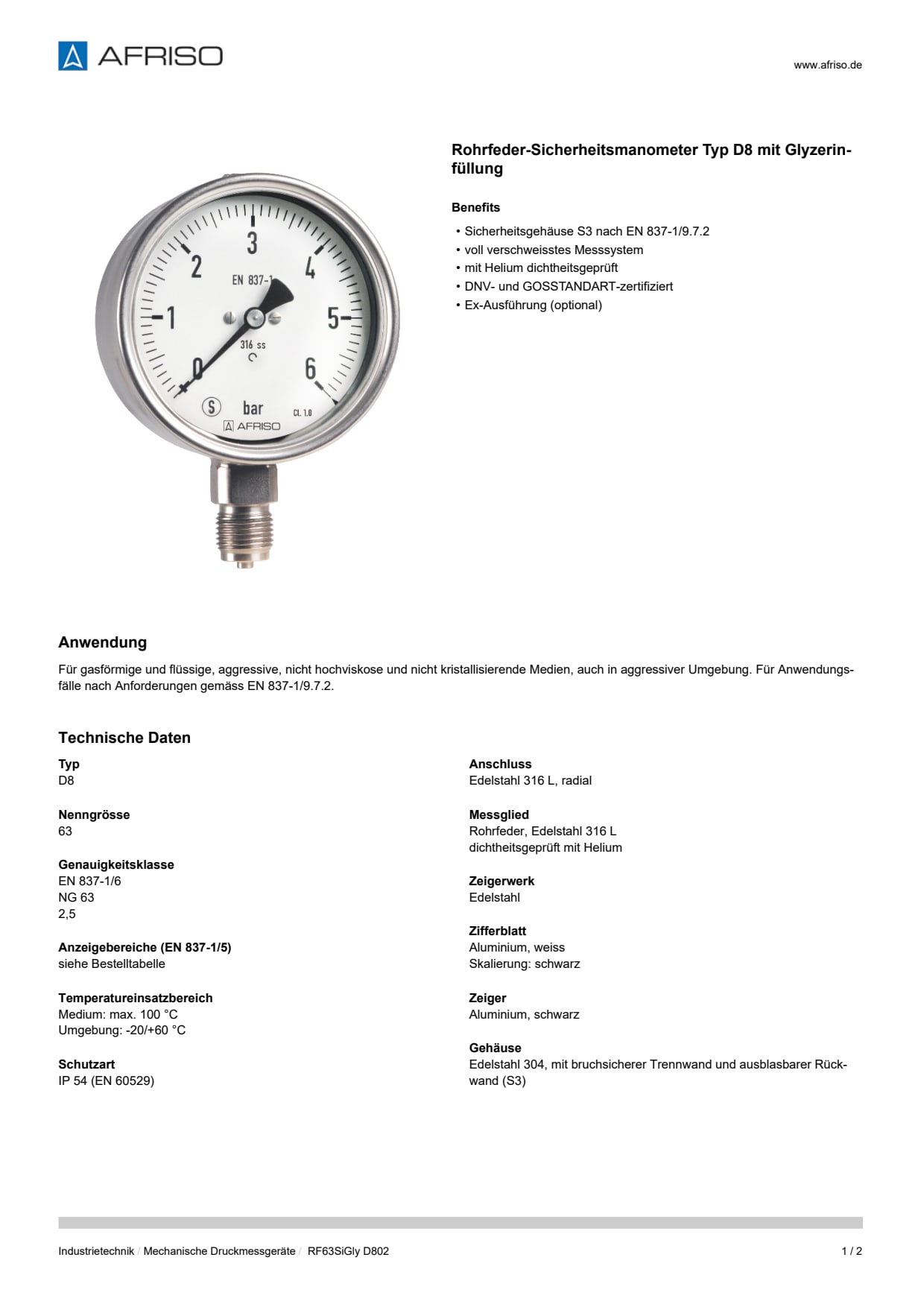 AFRISO_DATENBLATT_ROHRFEDER-SICHERHEITSMANOMETER-TYP-D8-MIT-GLYZERINFUELLUNG_RF63SIGLY-D802_P25425_DEU_CHE.PDF