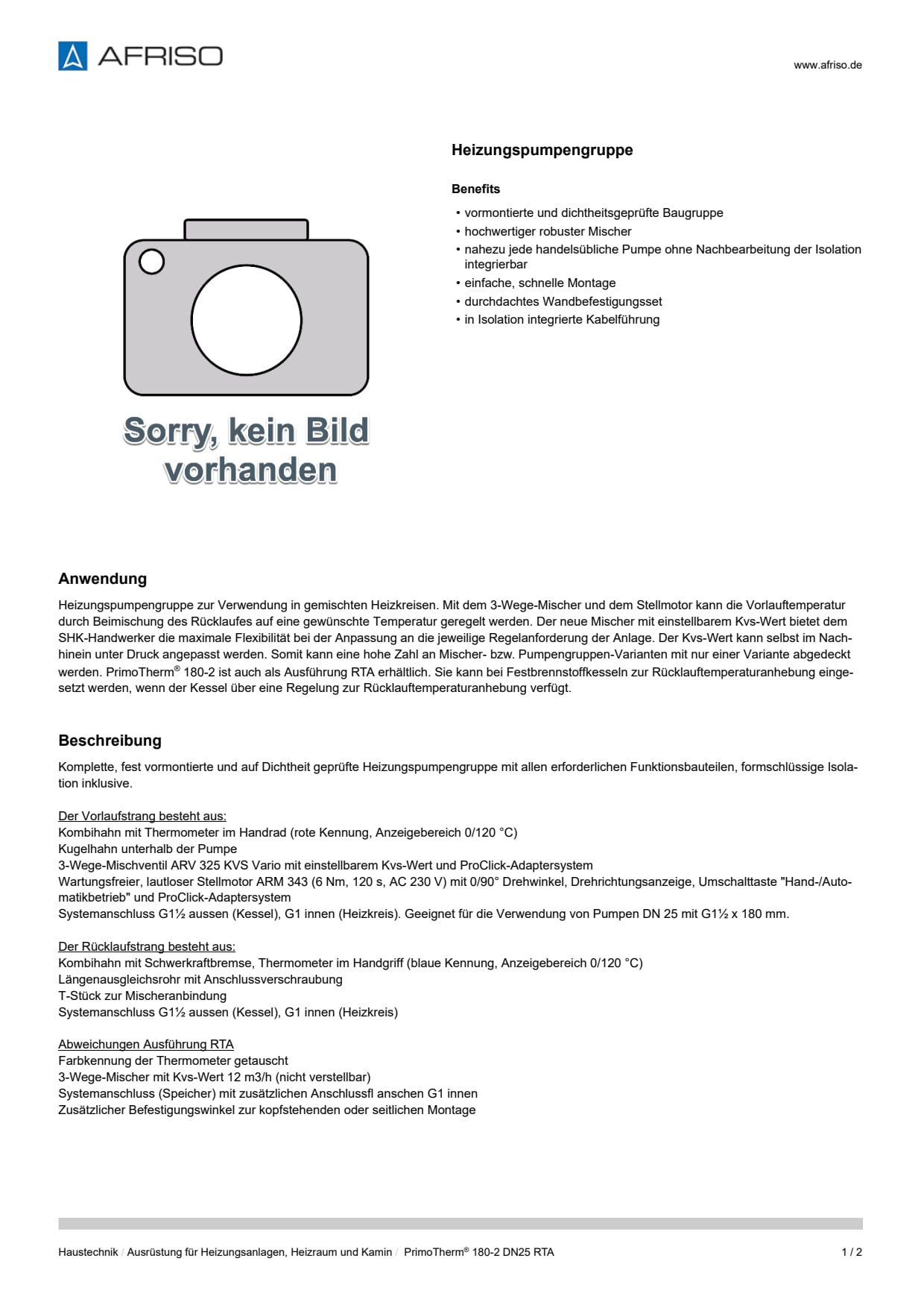 AFRISO_DATENBLATT_HEIZUNGSPUMPENGRUPPE_PRIMOTHERM-180-2-DN25-RTA_P31018_DEU_CHE.PDF