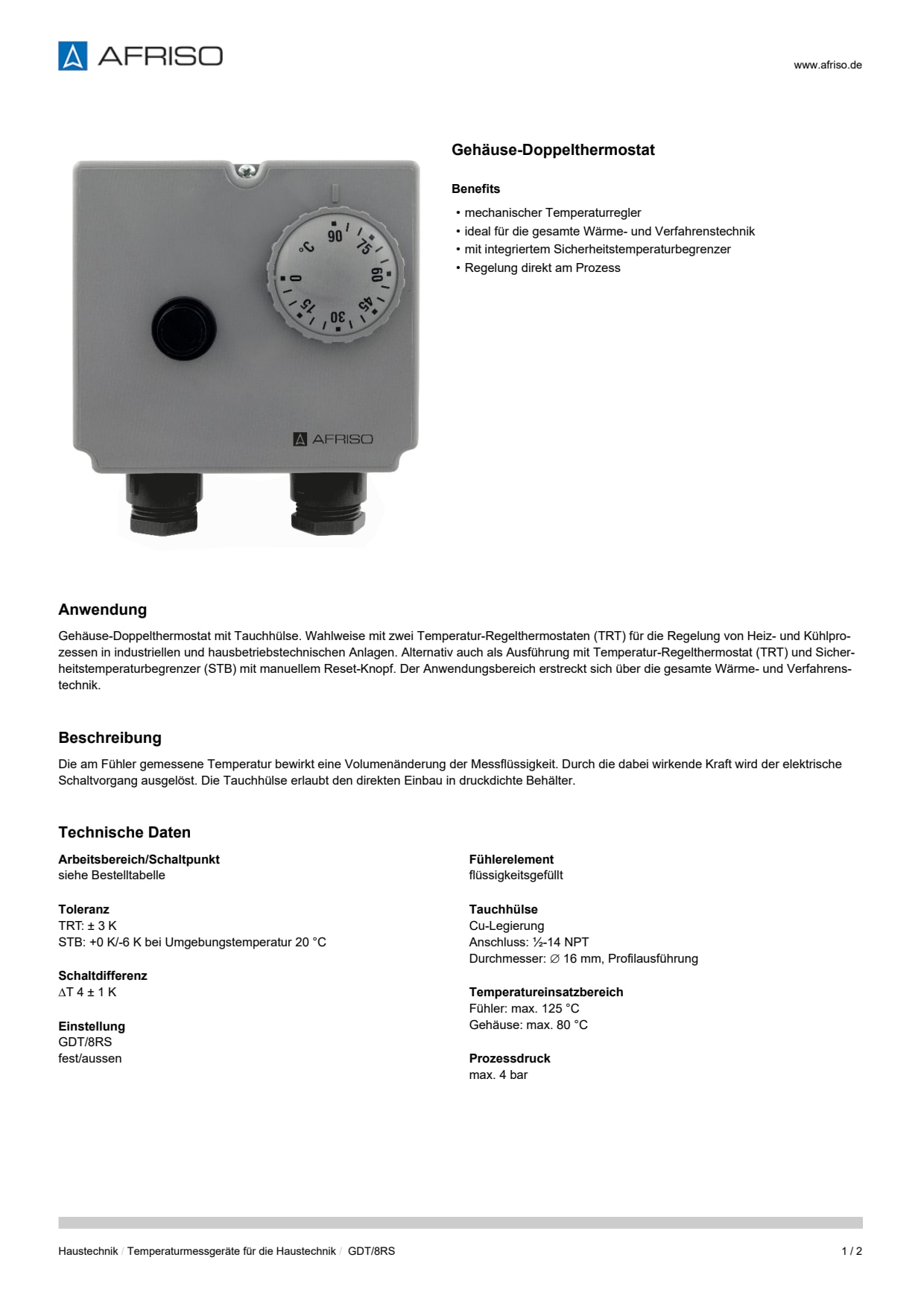 AFRISO_DATENBLATT_GEHAEUSE-DOPPELTHERMOSTAT_GDT-8RS_P27450_DEU_CHE.PDF