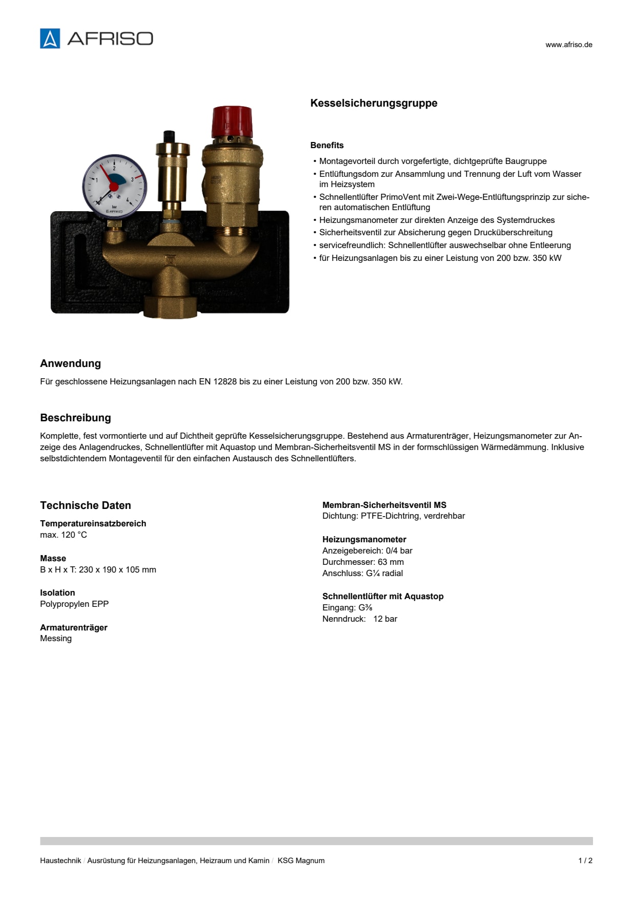 AFRISO_DATENBLATT_KESSELSICHERUNGSGRUPPE_KSG-MAGNUM_P31722_DEU_CHE.PDF