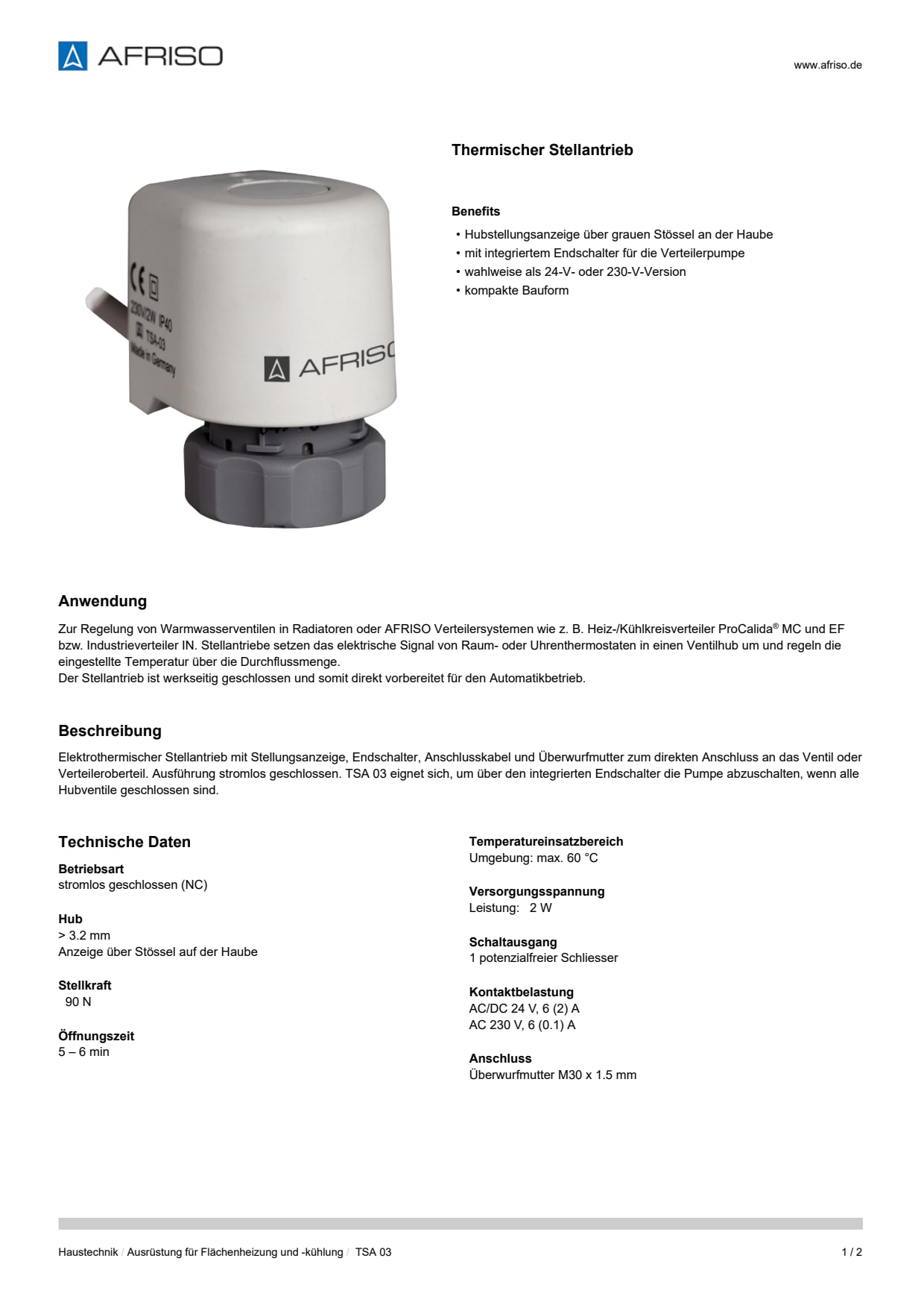 AFRISO_DATENBLATT_THERMISCHER-STELLANTRIEB_TSA-03_P31832_DEU_CHE.PDF