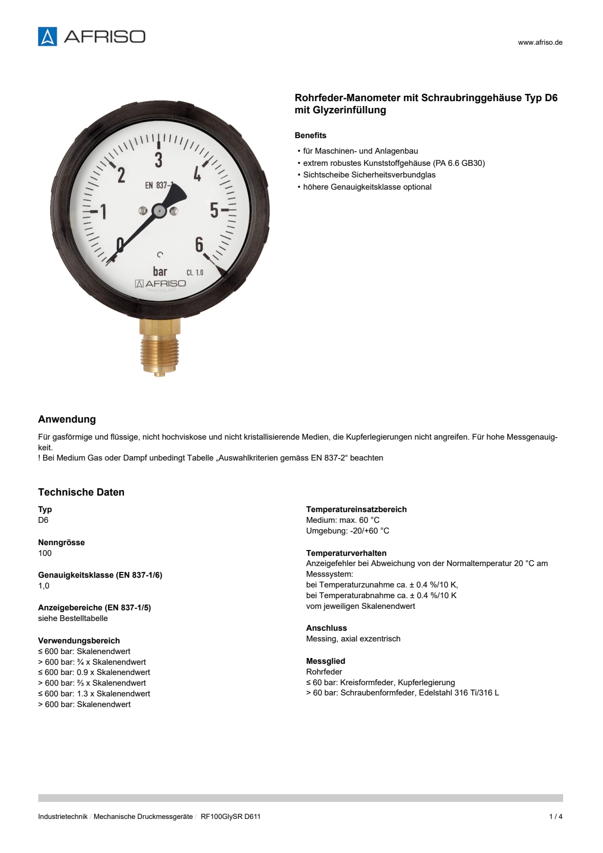 AFRISO_DATENBLATT_ROHRFEDER-MANOMETER-MIT-SCHRAUBRINGGEHAEUSE-TYP-D6-MIT-GLYZERINFUELLUNG_RF100GLYSR-D611_P42988_DEU_CHE.PDF