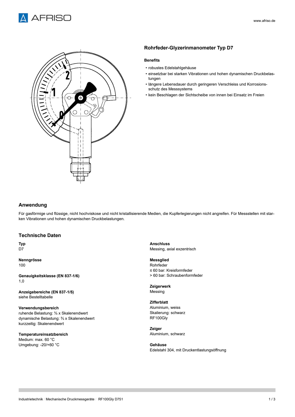 AFRISO_DATENBLATT_ROHRFEDER-GLYZERINMANOMETER-TYP-D7_RF100GLY-D751_P42697_DEU_CHE.PDF