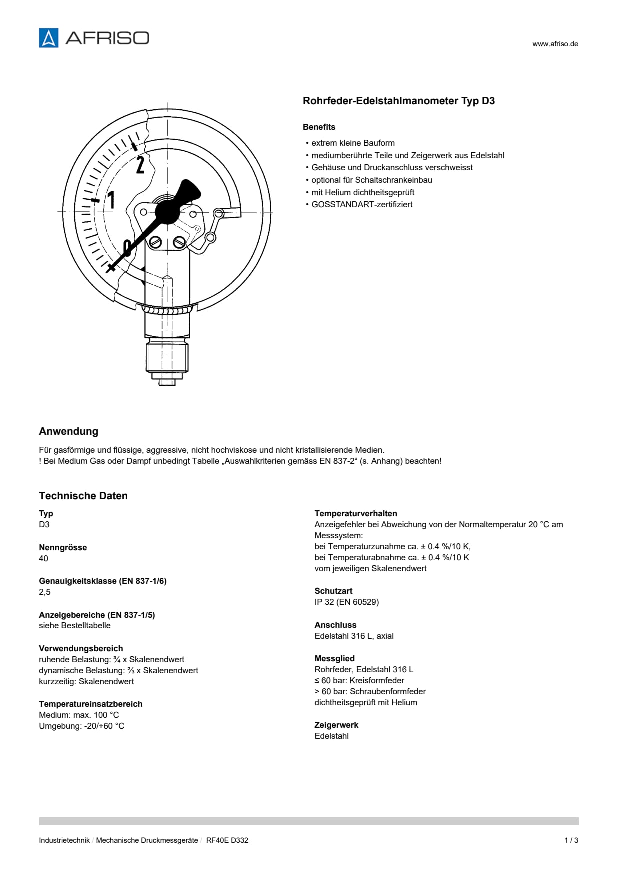 AFRISO_DATENBLATT_ROHRFEDER-EDELSTAHLMANOMETER-TYP-D3_RF40E-D332_P42669_DEU_CHE.PDF