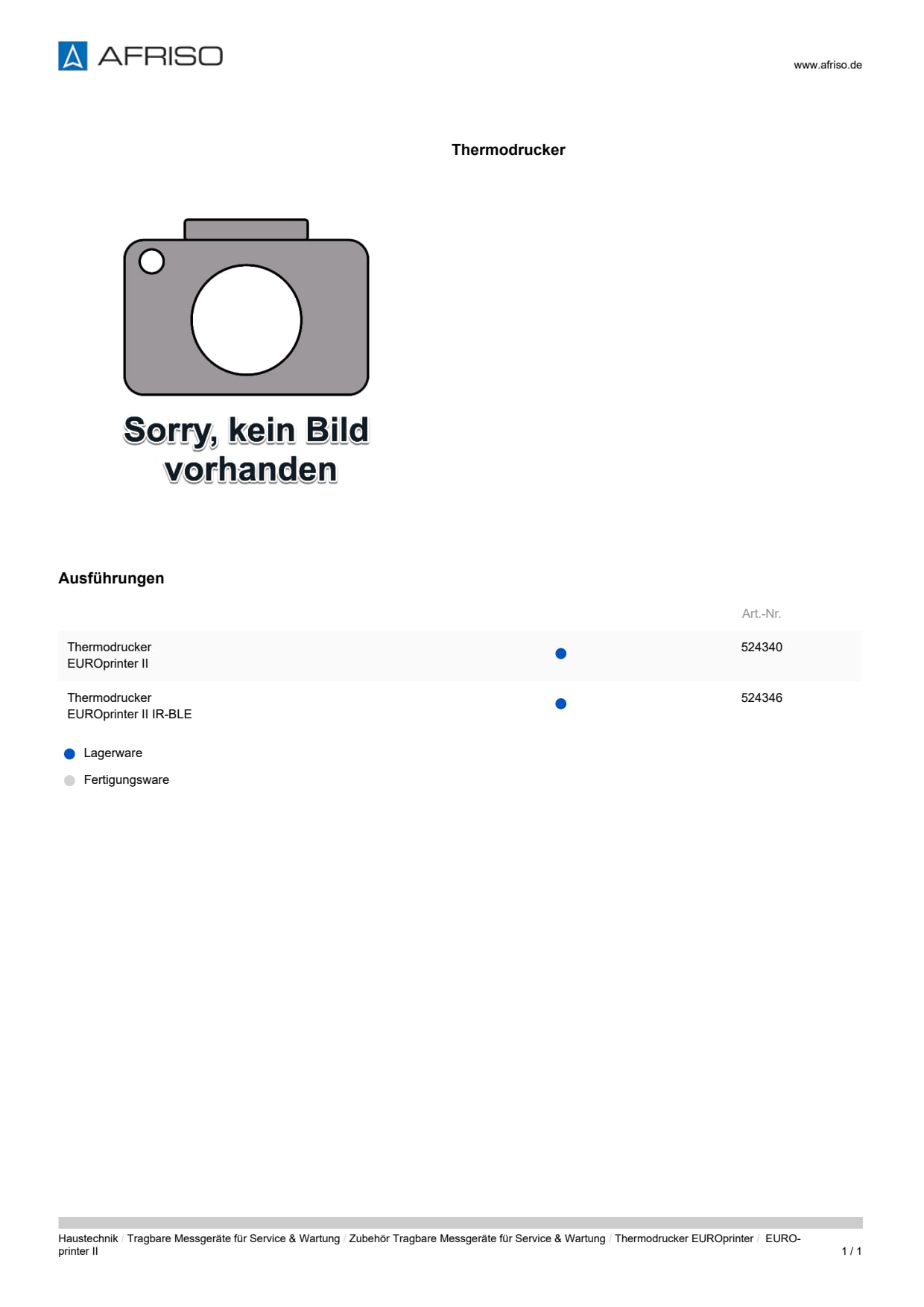 AFRISO_DATENBLATT_THERMODRUCKER_EUROPRINTER-II_P59950_DEU_CHE.PDF