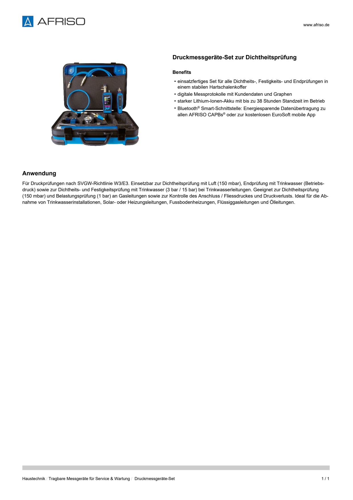 AFRISO_DATENBLATT_DRUCKMESSGERAETE-SET-ZUR-DICHTHEITSPRUEFUNG_DRUCKMESSGERAETE-SET_P55604_DEU_CHE.PDF