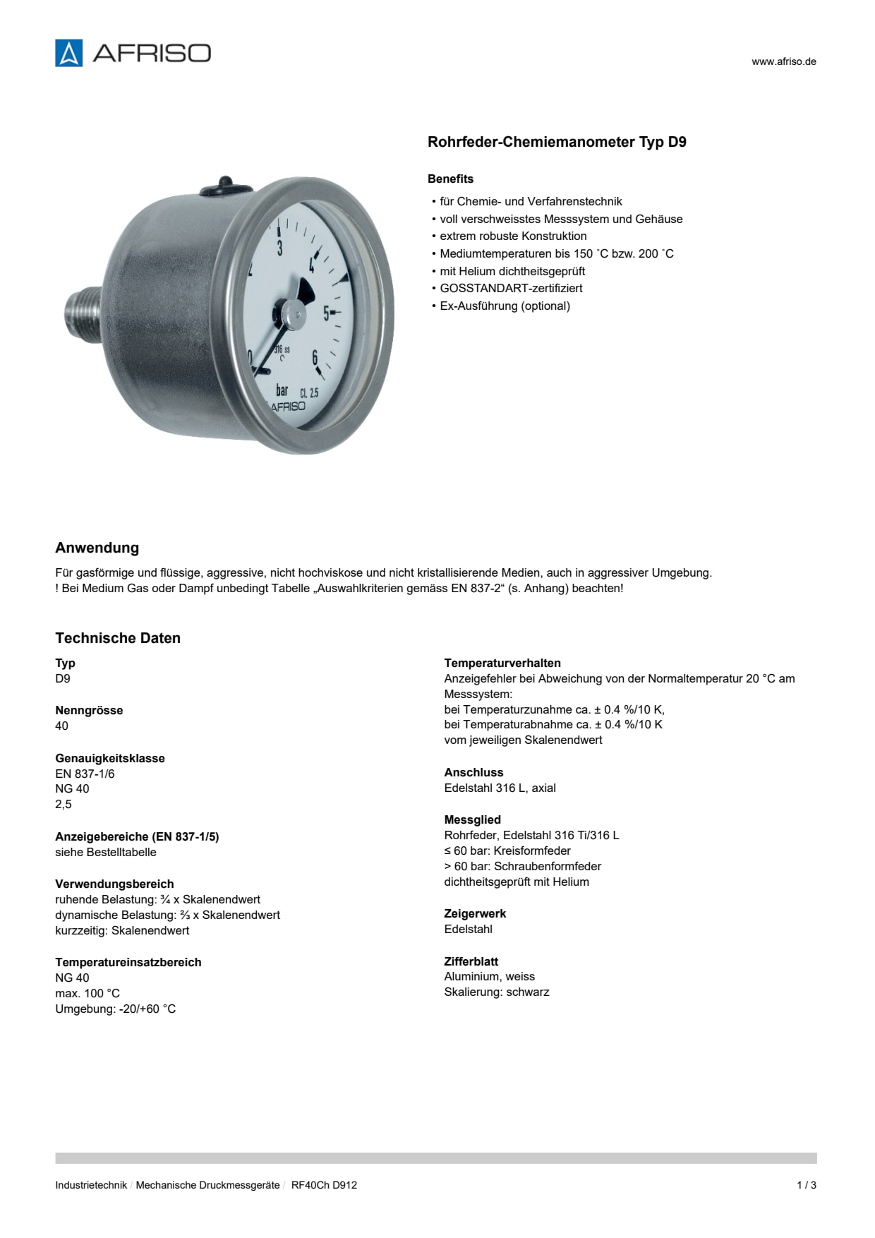 AFRISO_DATENBLATT_ROHRFEDER-CHEMIEMANOMETER-TYP-D9_RF40CH-D912_P55330_DEU_CHE.PDF