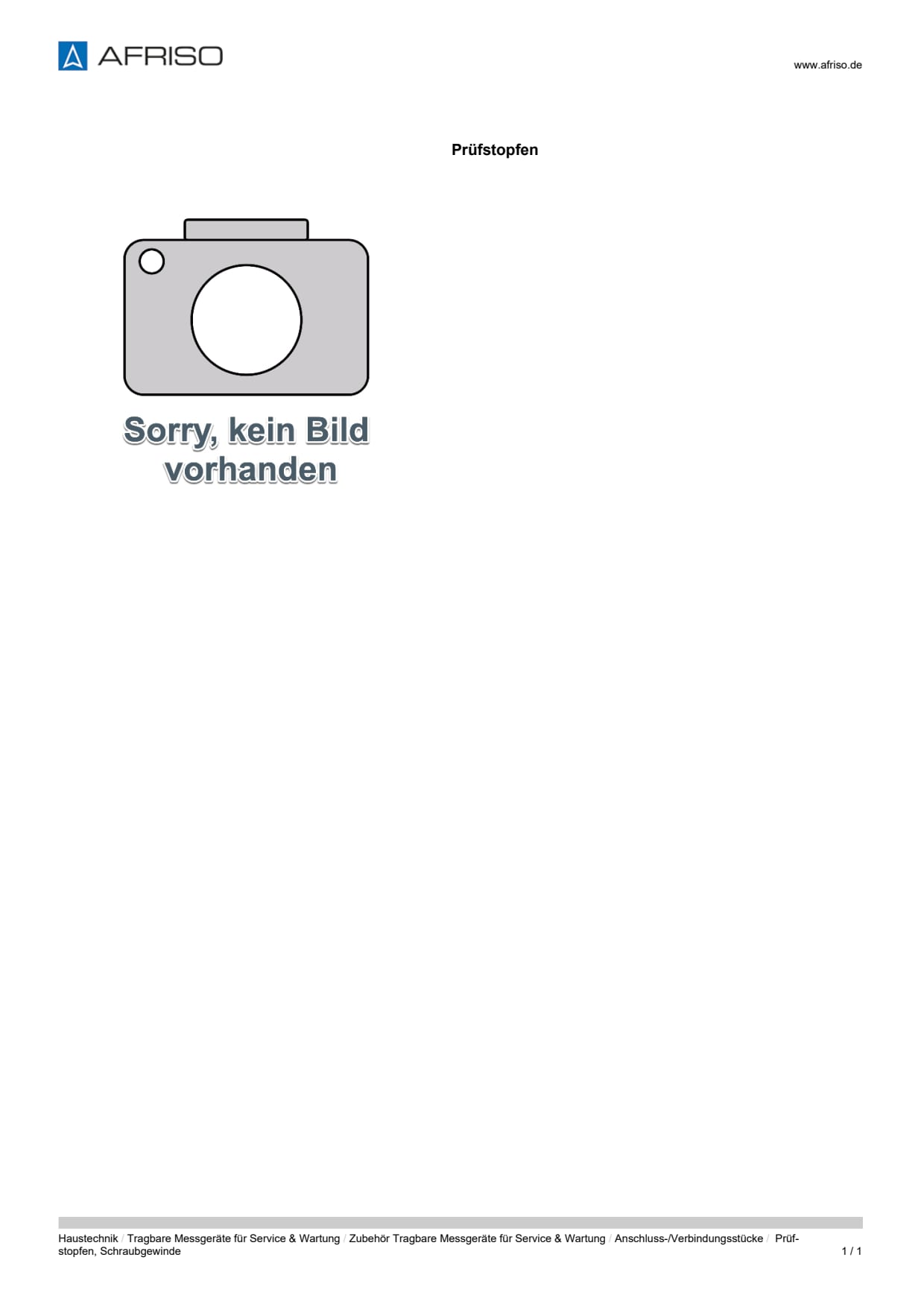 AFRISO_DATENBLATT_PRUEFSTOPFEN--SCHRAUBGEWINDE_P54864_DEU_CHE.PDF