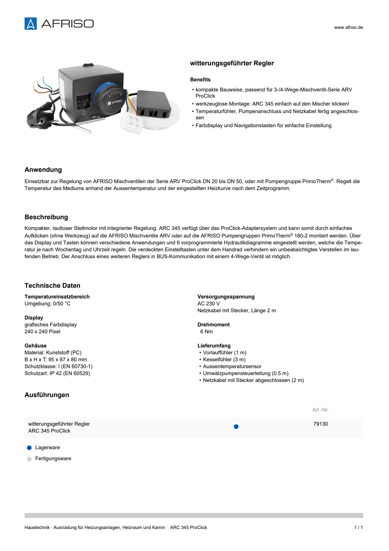 AFRISO_DATENBLATT_WITTERUNGSGEFUEHRTER-REGLER_ARC-345-PROCLICK_P62078_DEU_CHE.PDF