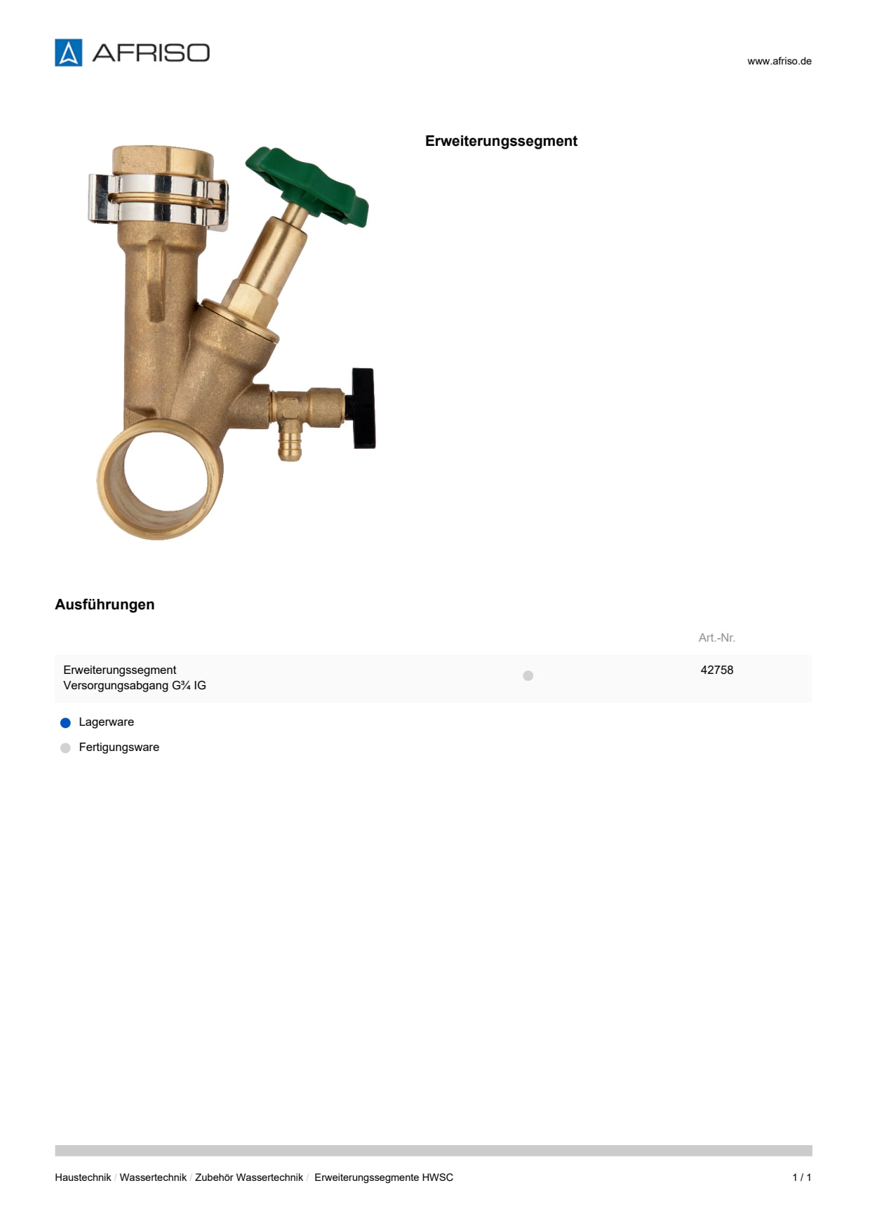 AFRISO_DATENBLATT_ERWEITERUNGSSEGMENTE-HWSC_P61542_DEU_CHE.PDF