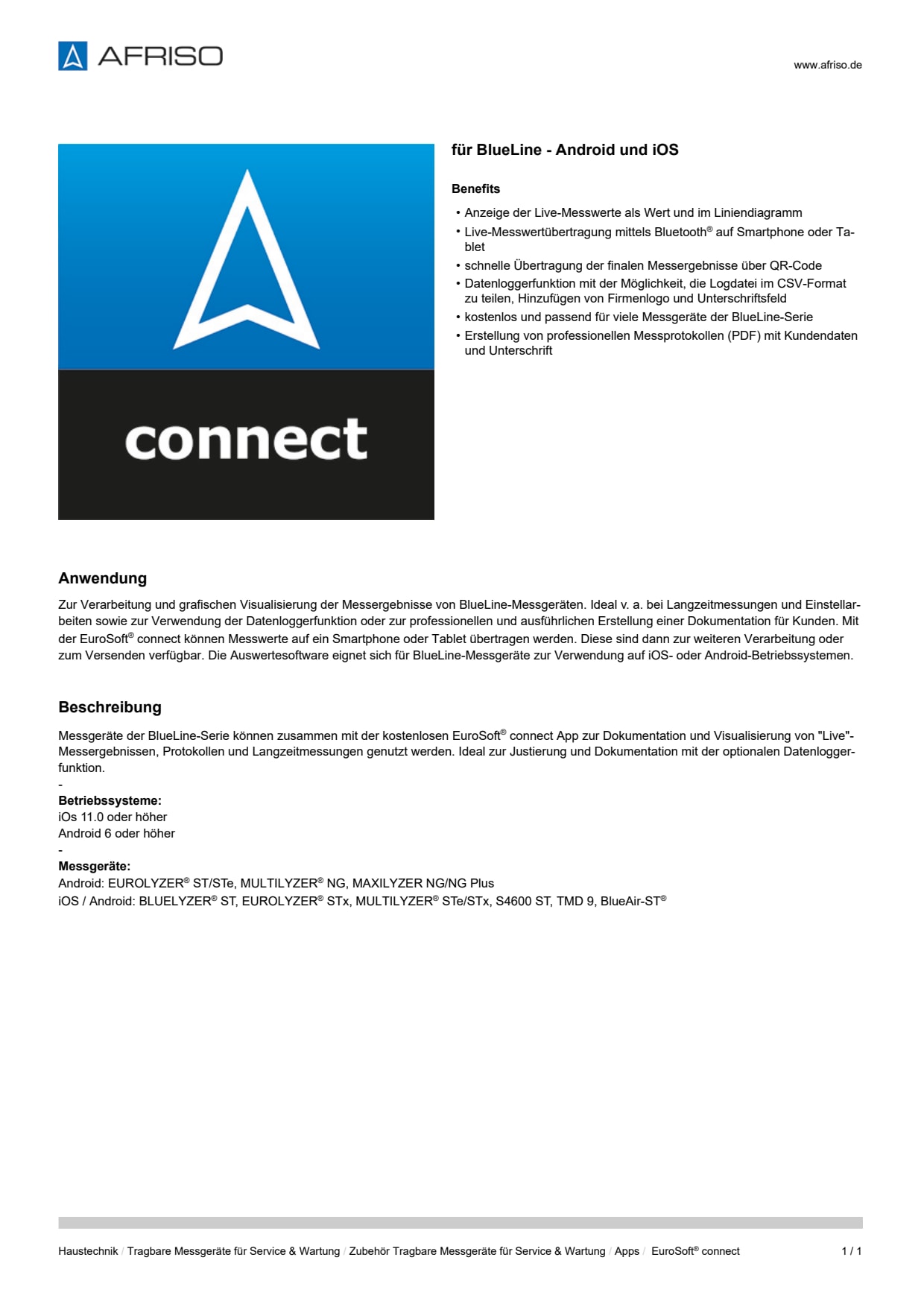AFRISO_DATENBLATT_FUER-BLUELINE--ANDROID-UND-IOS_EUROSOFT-CONNECT_P61414_DEU_CHE.PDF