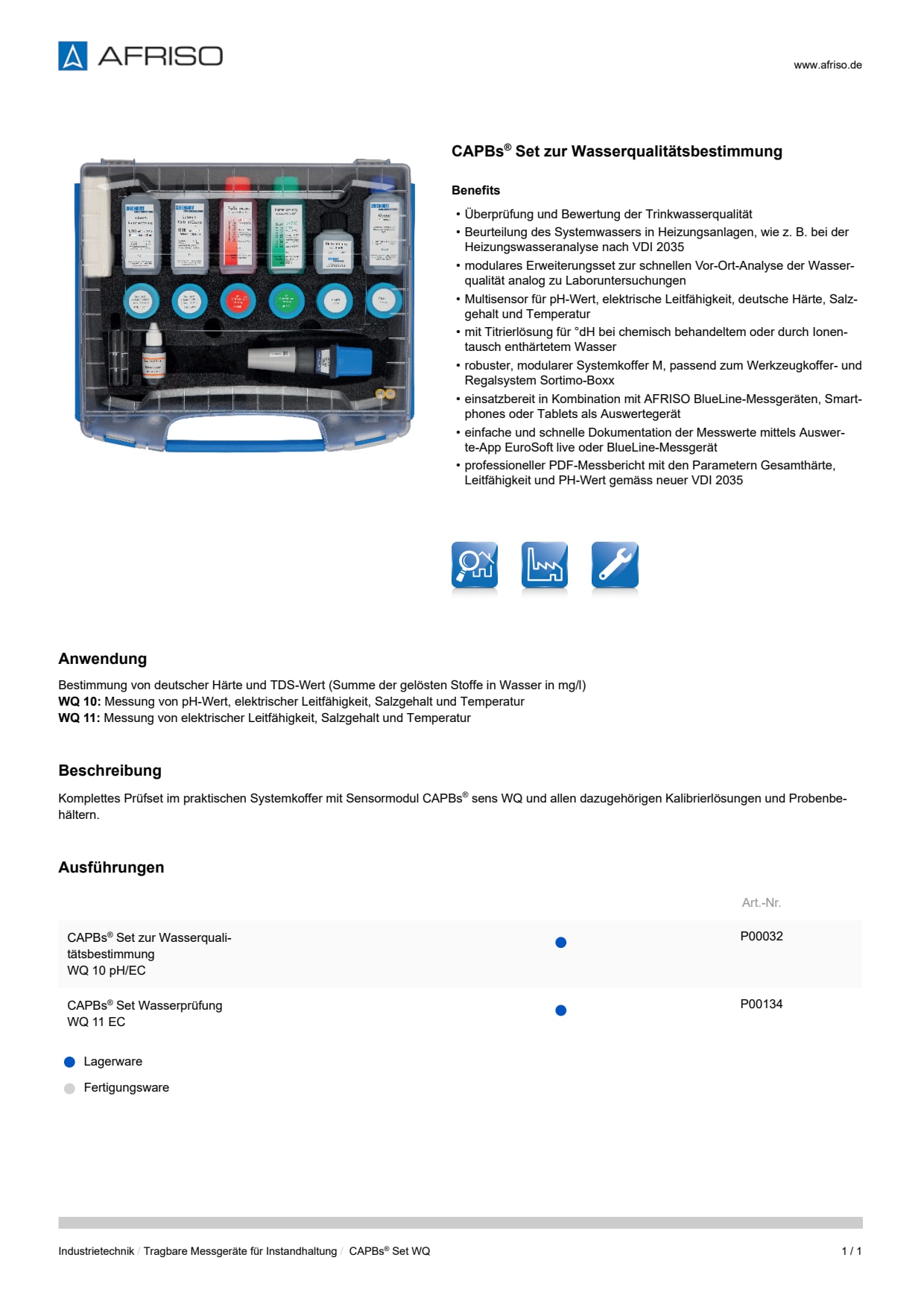 AFRISO_DATENBLATT_CAPBS-SET-ZUR-WASSERQUALITAETSBESTIMMUNG_CAPBS-SET-WQ_P59997_DEU_CHE.PDF