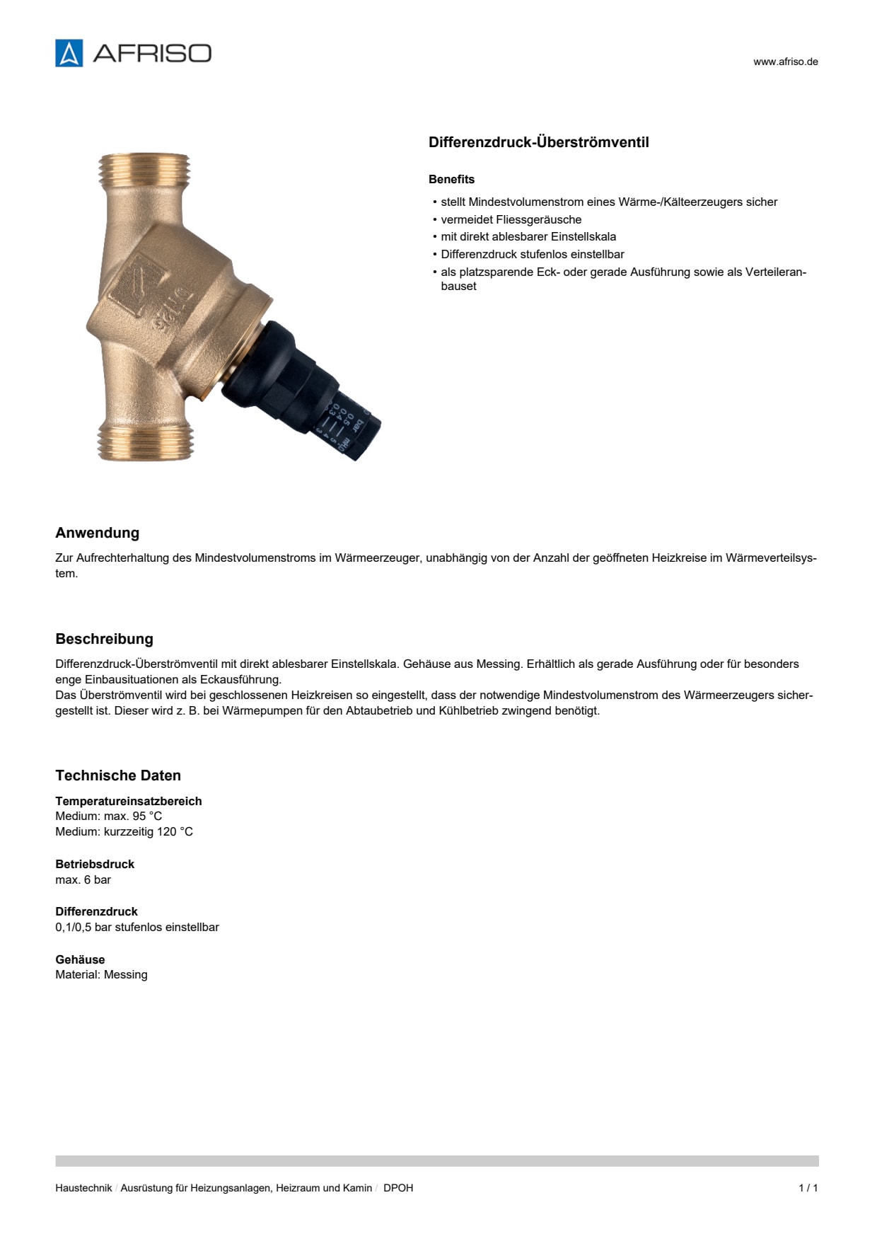 AFRISO_DATENBLATT_DIFFERENZDRUCK-UEBERSTROEMVENTIL_DPOH_P79148_DEU_CHE.PDF