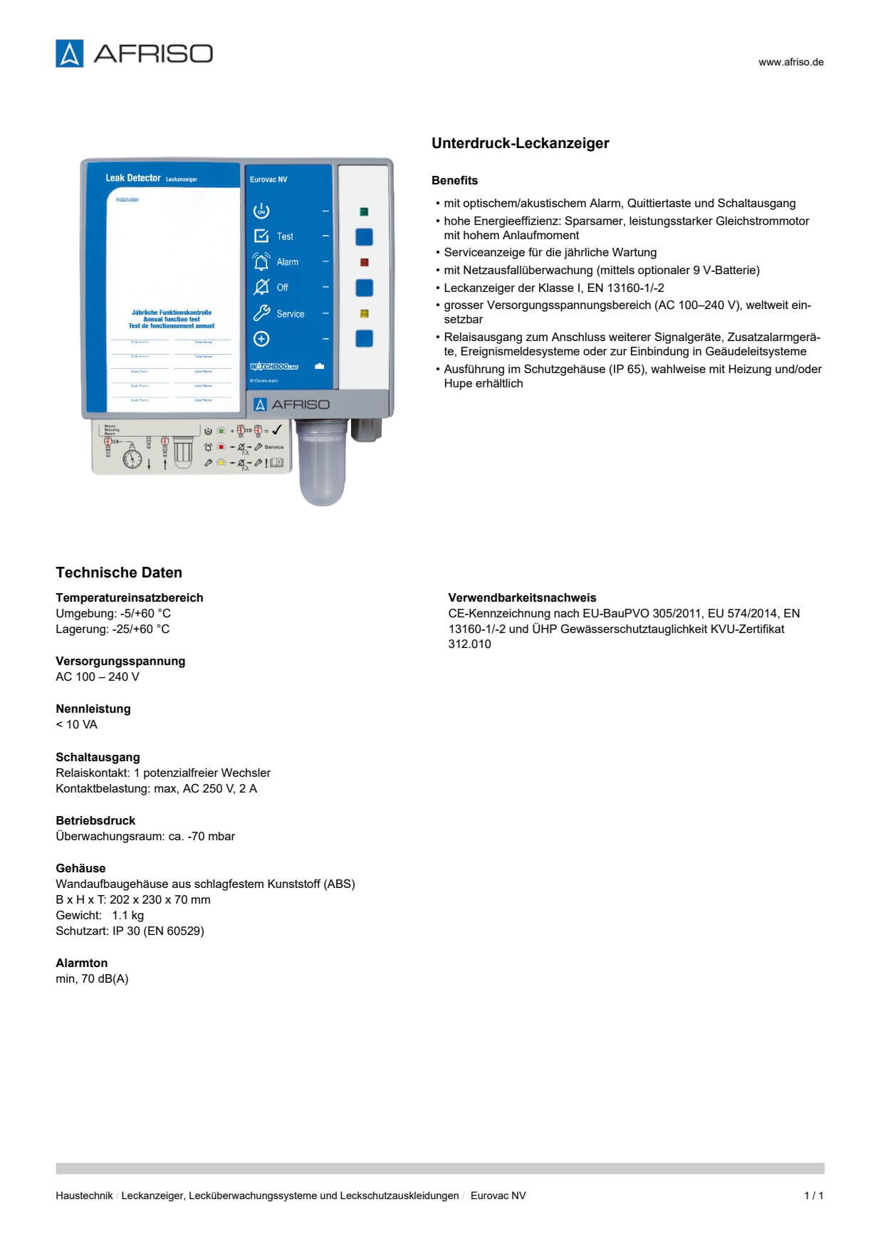 AFRISO_DATENBLATT_UNTERDRUCK-LECKANZEIGER_EUROVAC-NV_P78995_DEU_CHE.PDF