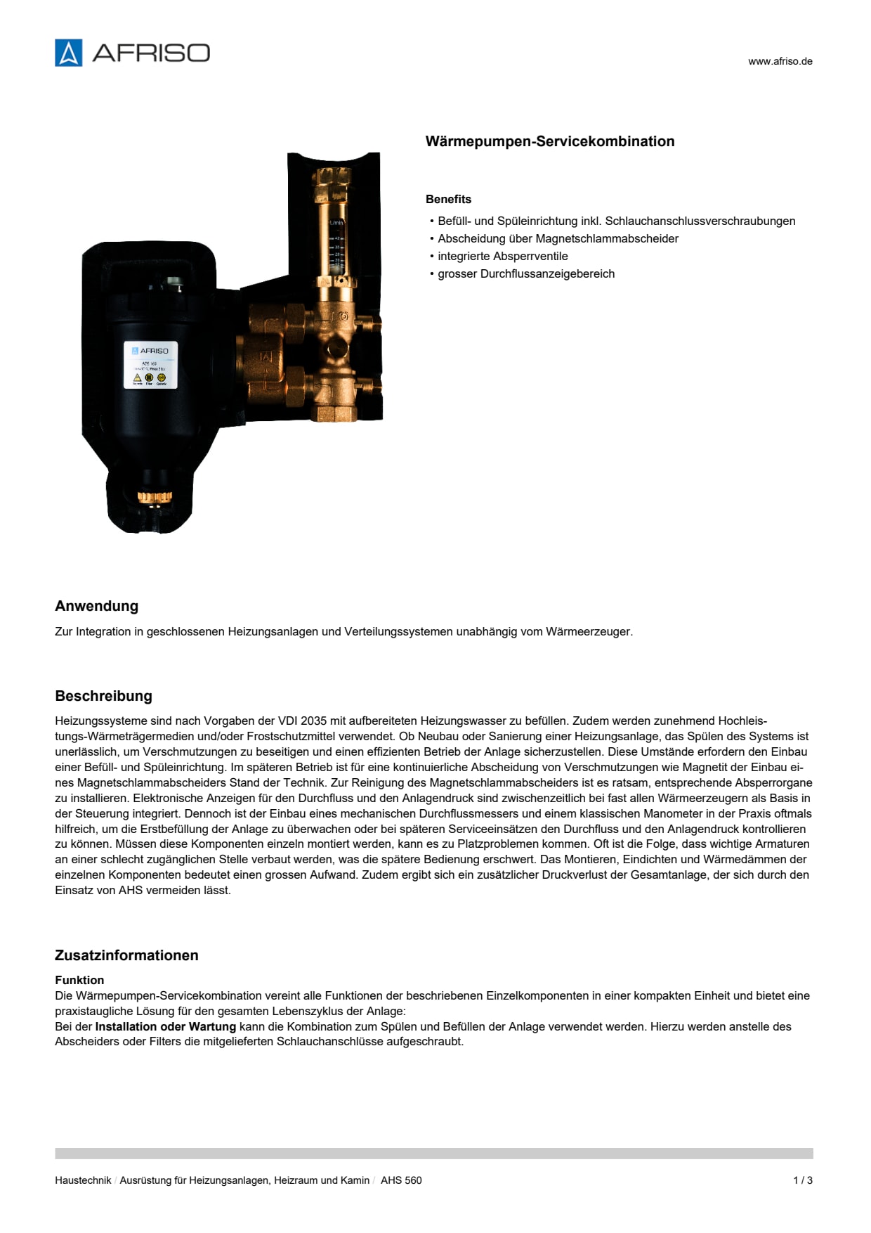 AFRISO_DATENBLATT_WAERMEPUMPEN-SERVICEKOMBINATION_AHS-560_P76776_DEU_CHE.PDF