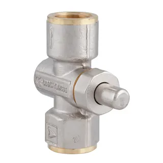 Pressure gauge push-button stop cock