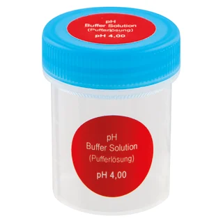  Becher  für Pufferlösung pH 4 rot