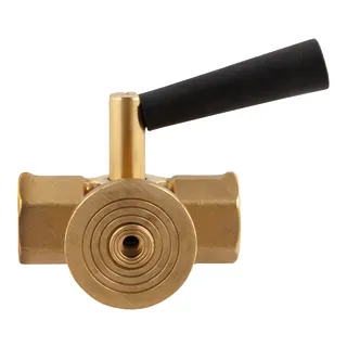  Manometer-Absperrhahn   mit Prüfflansch rund 40 x 5