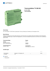 AFRISO_TRENNVERSTAERKER-TV-200-GS-TRENNVERSTAERKER_53705_DEU_DEU.PDF