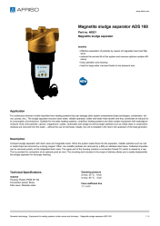 AFRISO_MAGNETITE-SLUDGE-SEPARATOR-ADS-180-HP-MAGNETITE-SLUDGE-SEPARATOR_40921_ENG_GBR.PDF