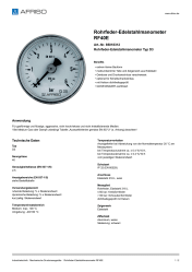AFRISO_ROHRFEDER-EDELSTAHLMANOMETER-RF40E-ROHRFEDER-EDELSTAHLMANOMETER-TYP-D3_85018312_DEU_CHE.PDF
