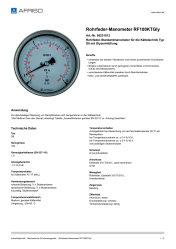 AFRISO_ROHRFEDER-MANOMETER-RF100KTGLY-ROHRFEDER-STANDARDMANOMETER-FUER-DIE-KAELTETECHNI_85231812_DEU_CHE.PDF
