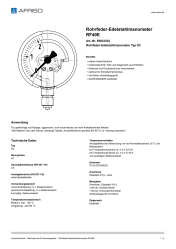 AFRISO_ROHRFEDER-EDELSTAHLMANOMETER-RF40E-ROHRFEDER-EDELSTAHLMANOMETER-TYP-D3_85023332_DEU_CHE.PDF
