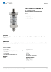 AFRISO_DATENBLATT_DRUCKMESSUMFORMER_DMU-30_DMU-30111200201_DEU_CHE.PDF