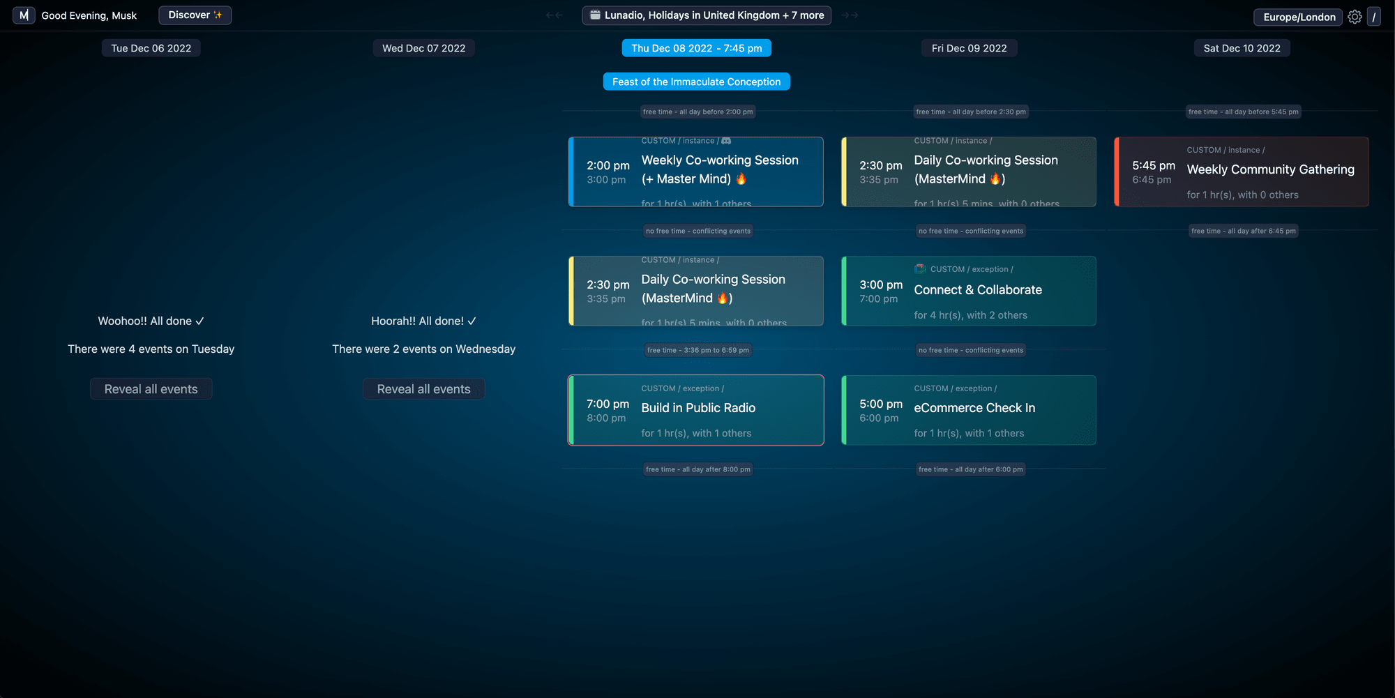 The calendar layer for Discord