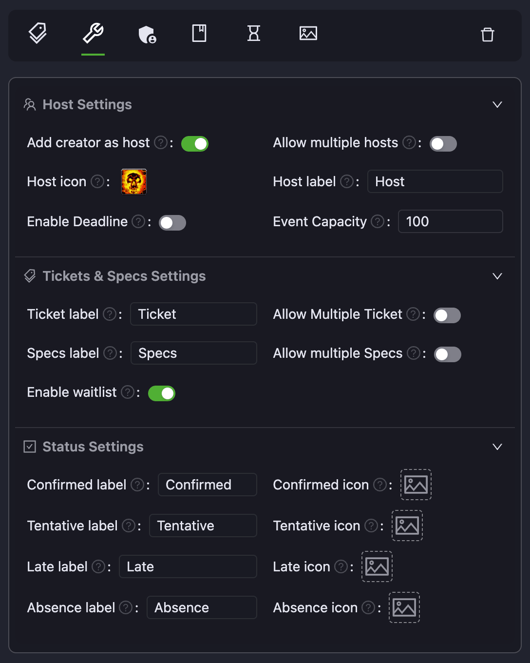 Deadline, waitlist, signup form