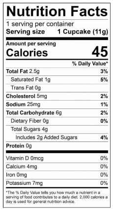 Ingredients Nutrition Facts Baked By Melissa