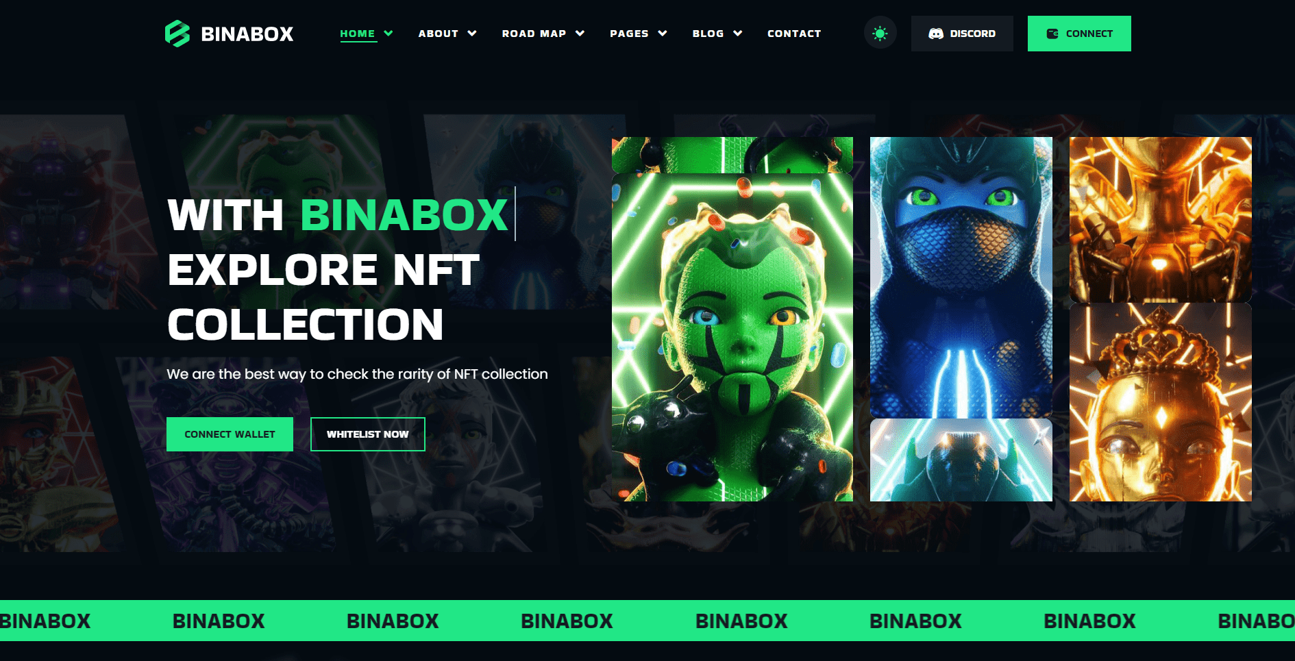 Binabox NFT Portfolio HTML
