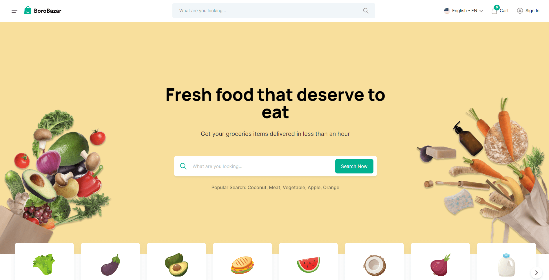 BoroBazar - React Ecommerce Template with Grocery & Food Store