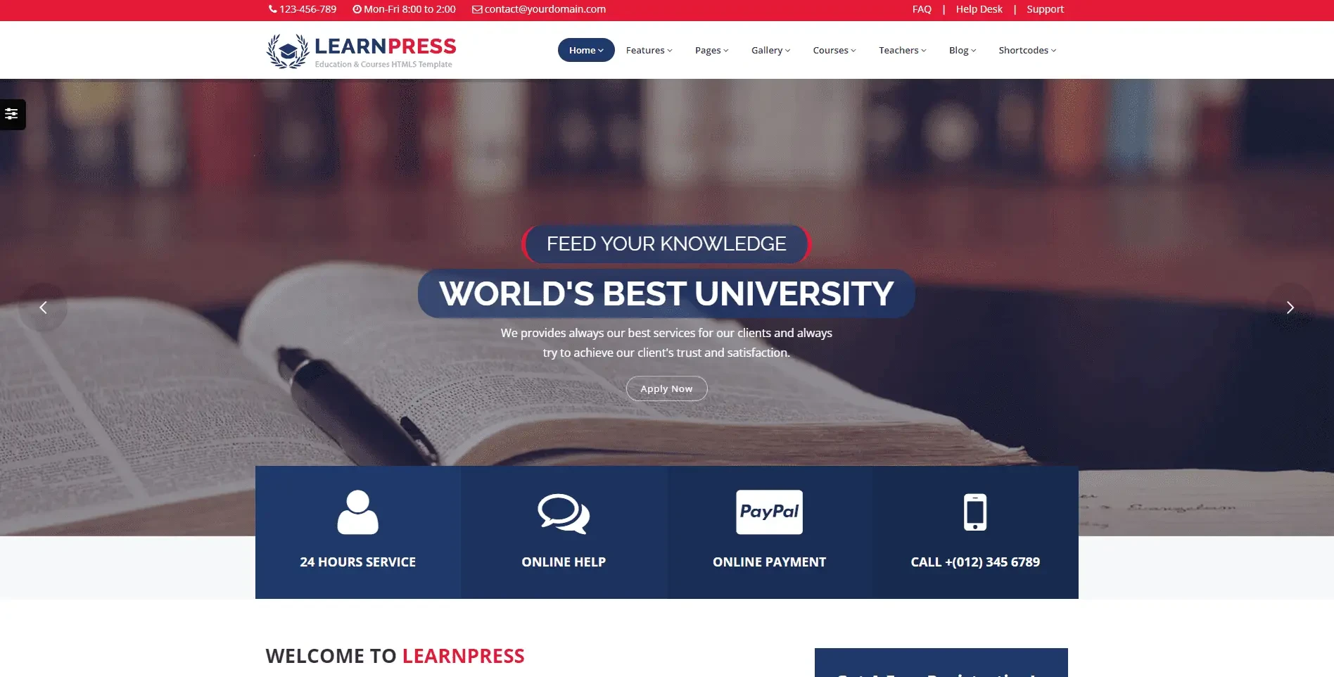 Learnpress Education Course Template