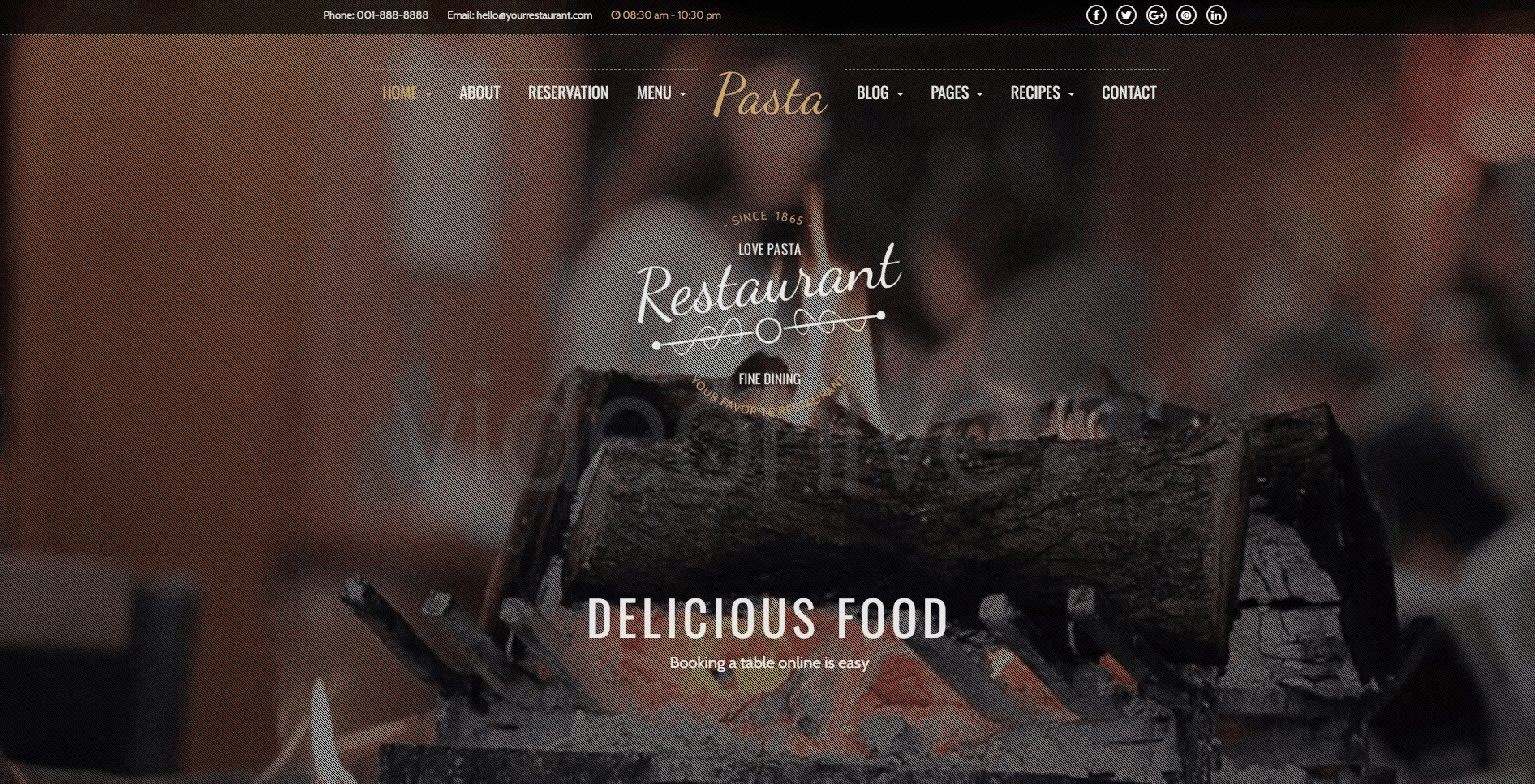 Pasta - Restaurant HTML Responsive Template