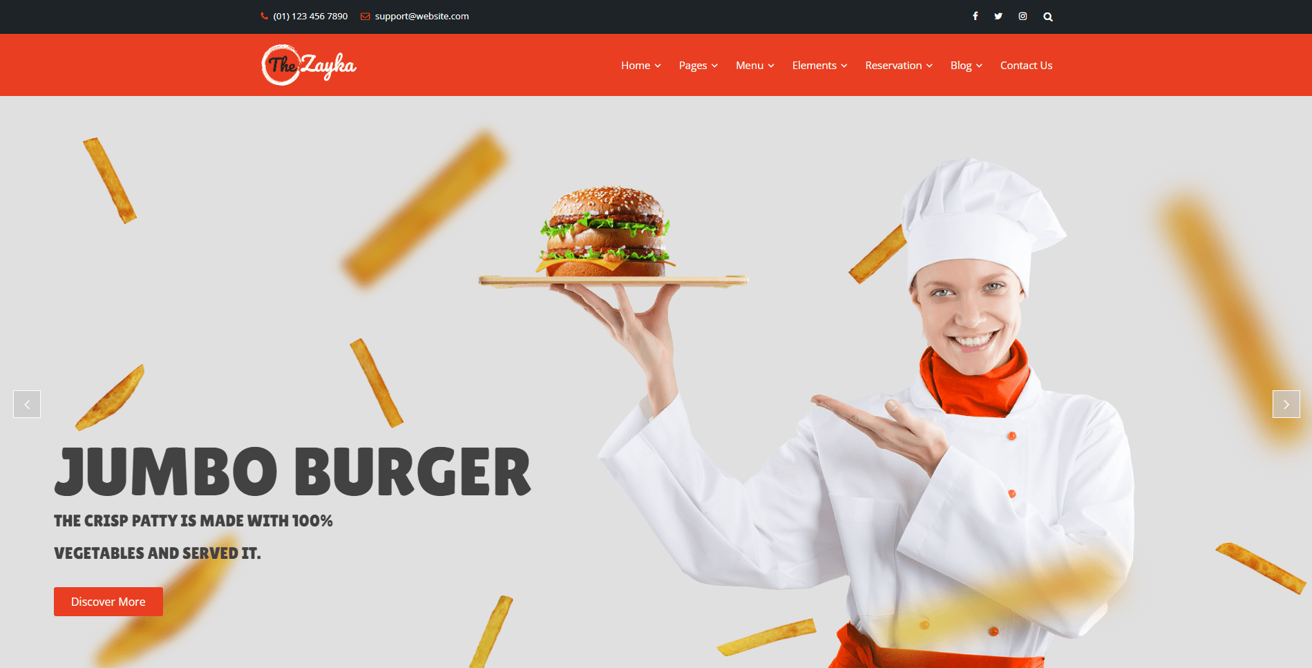 The Zayka - Multipurpose Restaurant & Cafe HTML5 Template