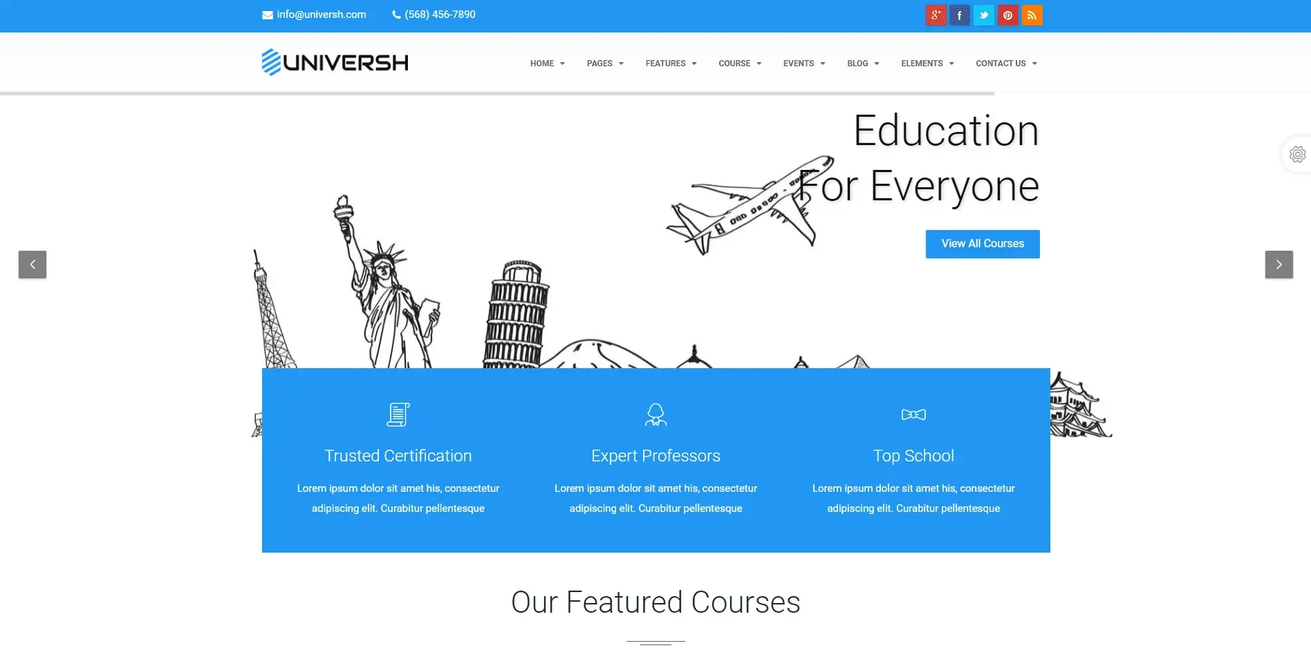 Events, News, Learning Centre & Kid School MultiPurpose Template