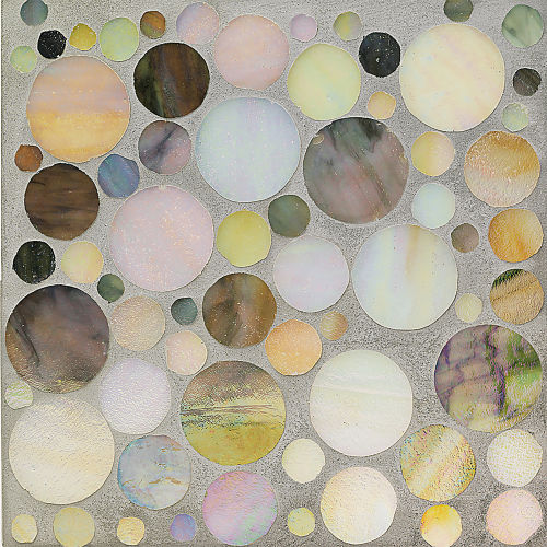 Bubblicious Glass Mosaic in Silky Negligee Iridescent