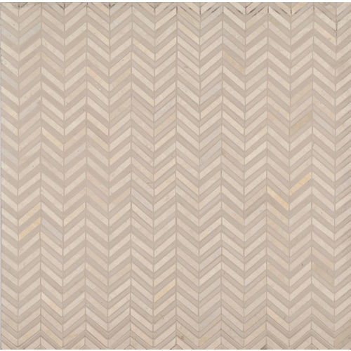 Cape Town Cross Rhodes Honed Limestone Mosaic in Ivoor