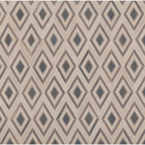 Cape Town Diamond In The Rough Honed Limestone Mosaic in Swart