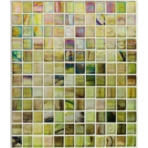 Haute Glass 1" x 1" Mosaic in Limelight Iridescent