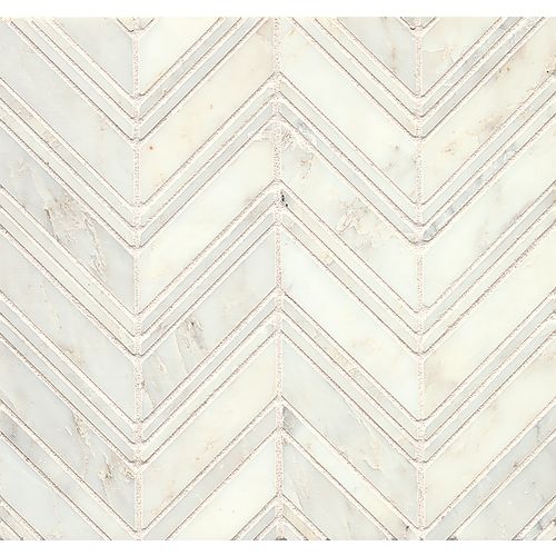 London Calling Lost The Plot Honed Marble Mosaic in Cloudy