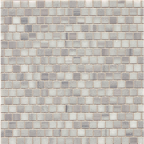 Vanity 5/8" x 5/8" Offset Honed Marble Mosaic in Mamara Grey