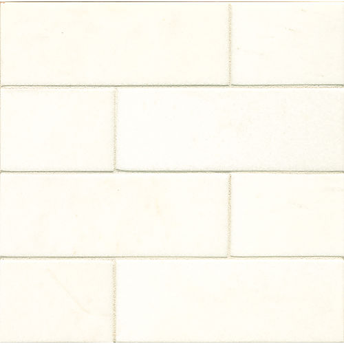 Vanity 3" x 8 Honed Marble Tile in Thassos White