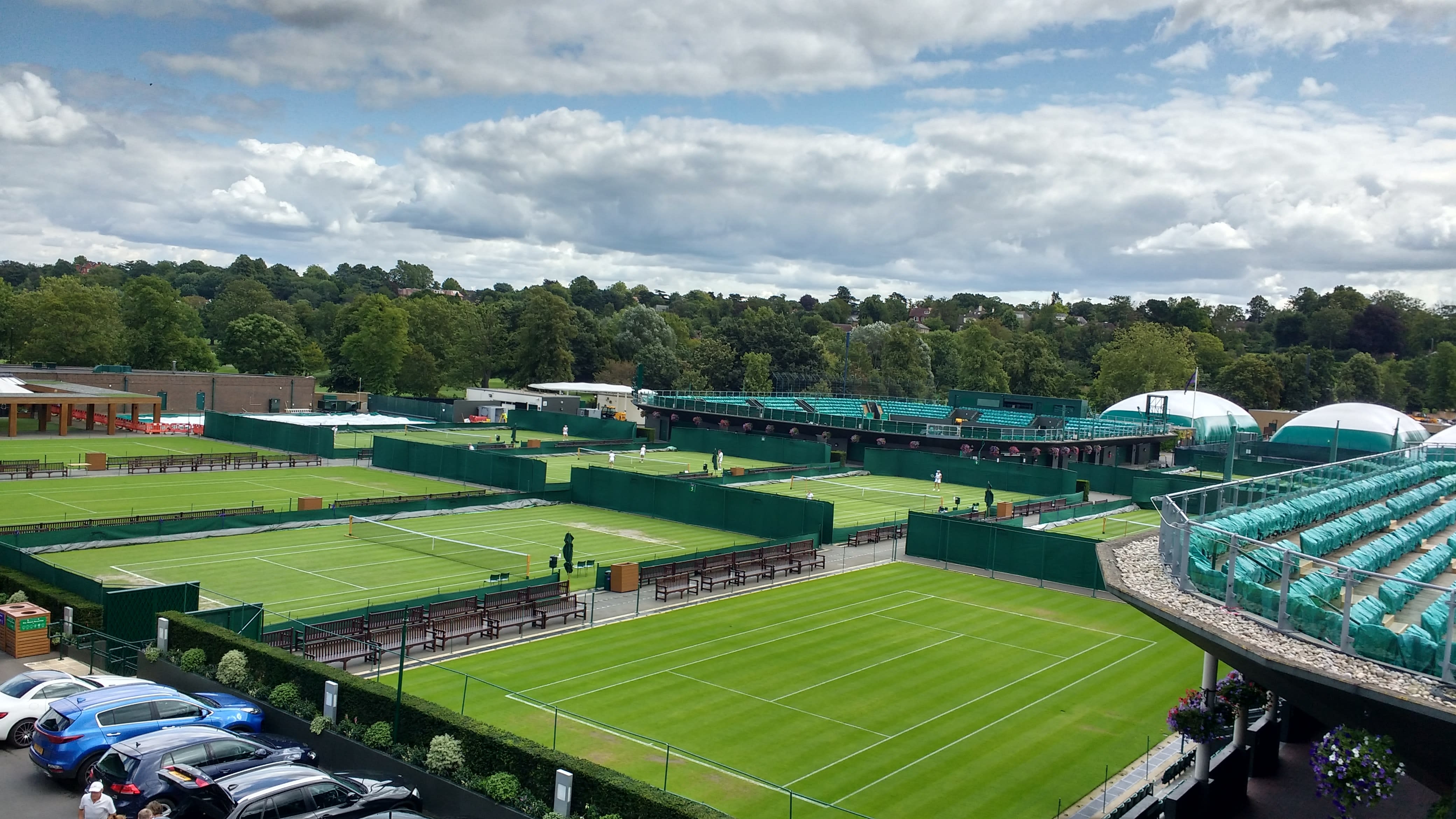 View of Wimbledon tennis courts 