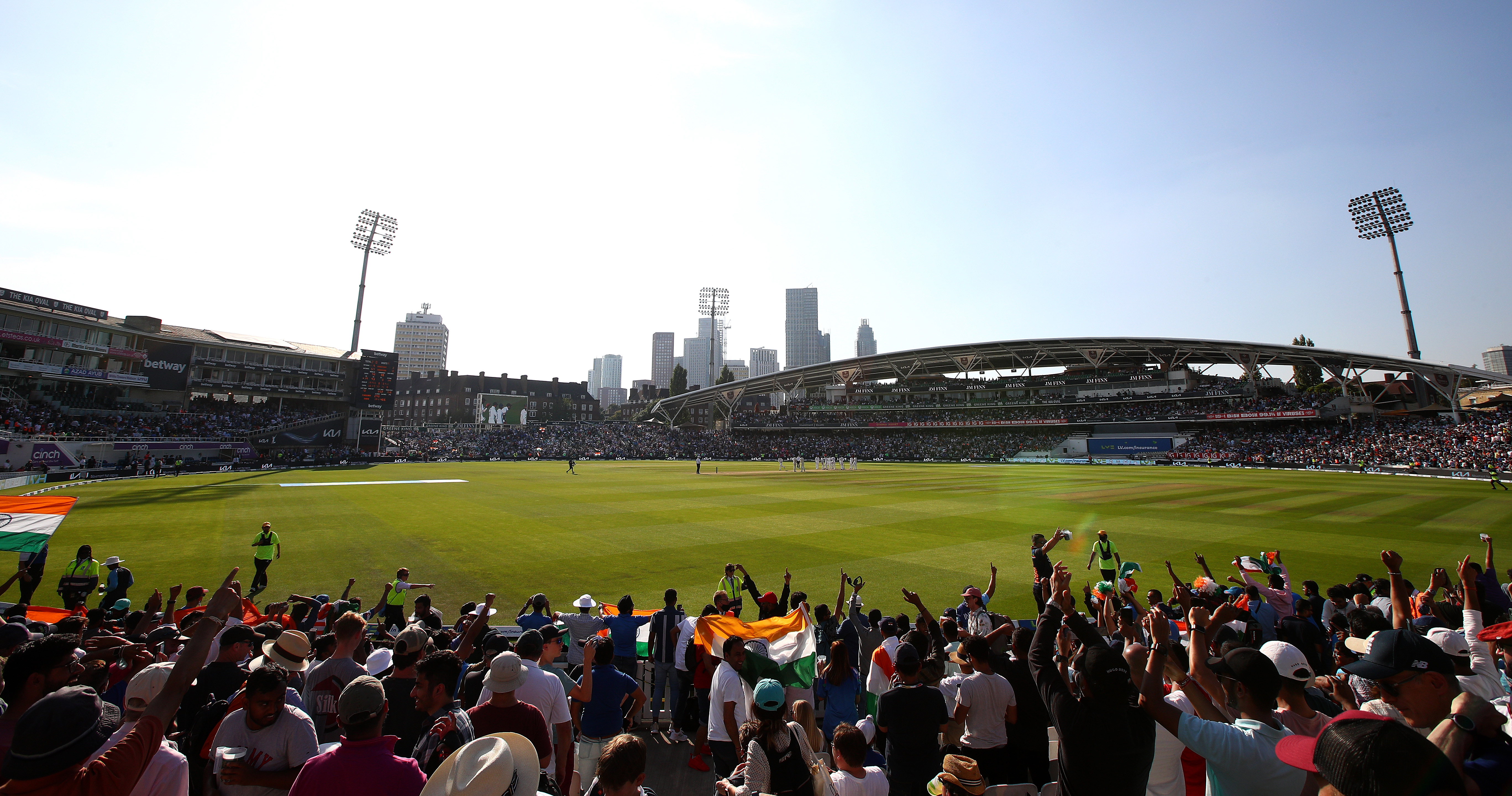 Cricket fans at The Kia Oval