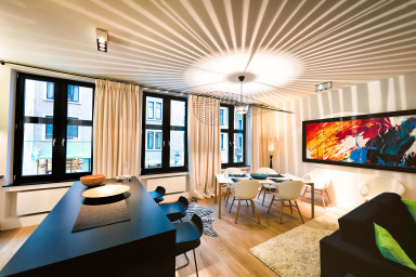 Living Area with Fully-Equipped Kitchen